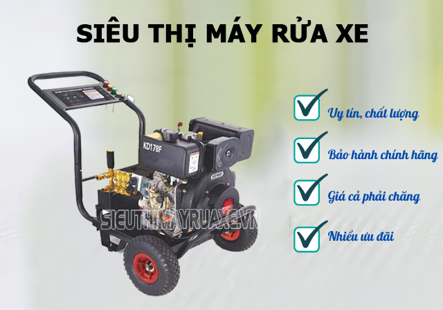 bán máy phun rửa xe hơi cao áp Palada KD178F-7.0HP