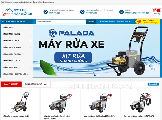 Đơn vị bán máy rửa xe Nam Định uy tín