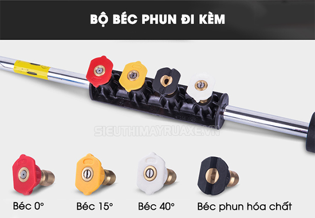 Chọn béc phun phù hợp với nhu cầu sử dụng xịt rửa