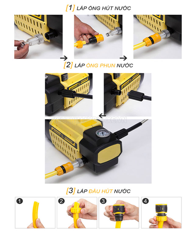 Hướng dẫn lắp đặt máy rửa xe Zento