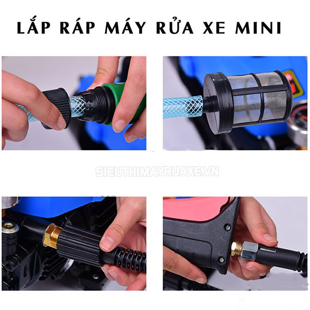 lắp ráp máy rửa xe amax gold