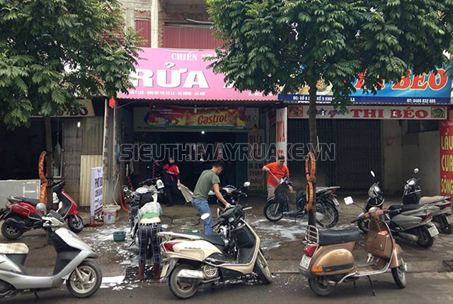mặt bằng mở tiệm rửa xe