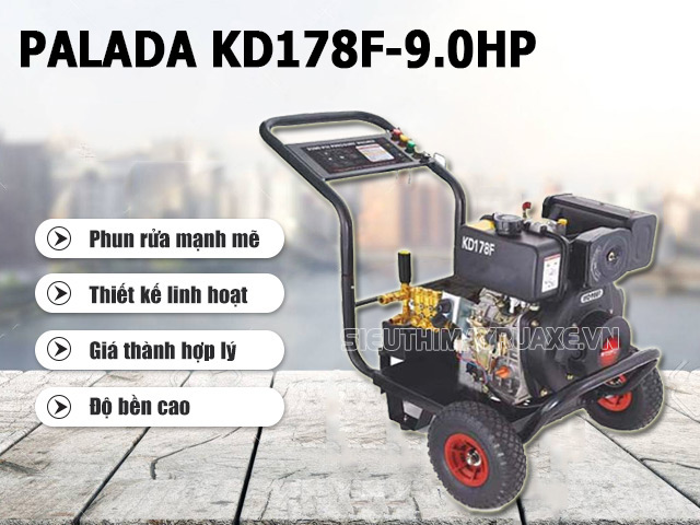 Máy phun rửa xe ô tô Palada KD178F-9.0HP