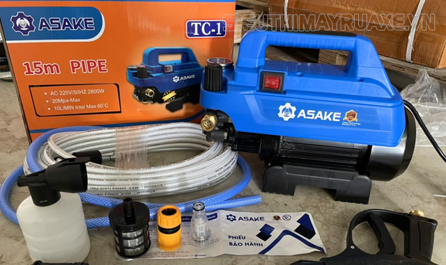 Máy xịt rửa xe Asake có xuất xứ từ Trung Quốc