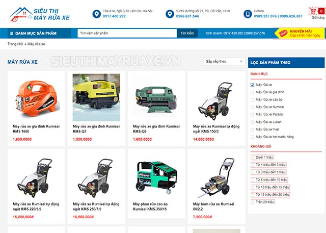 máy rửa xe gia lai
