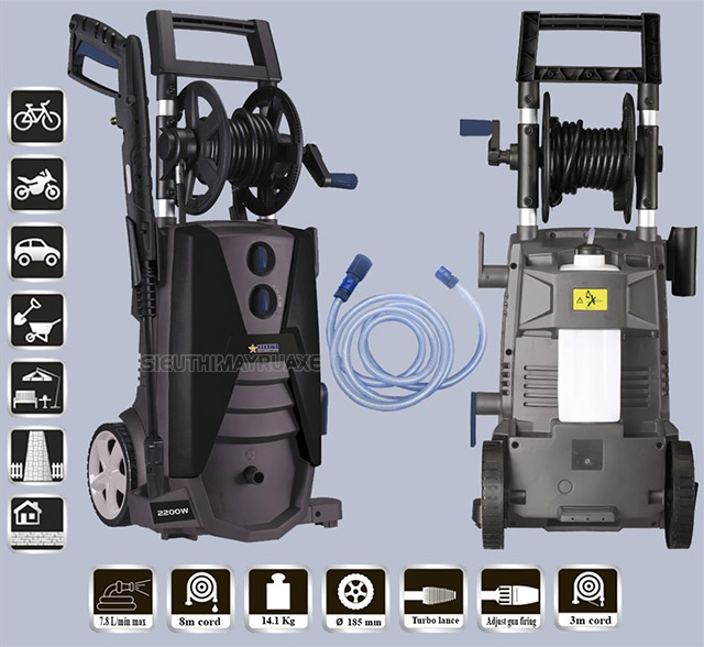 Máy xịt rửa xe đa năng Hakawa HK-2200W