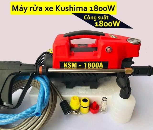 Máy rửa xe mini Kushima 1800A được nhiều người yêu thích, chọn lựa
