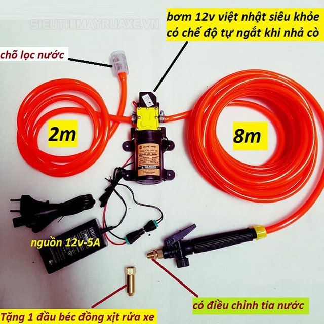 máy rửa xe mini 12v việt nhật