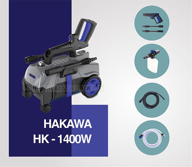 Máy rửa xe mini Hakawa 1400W