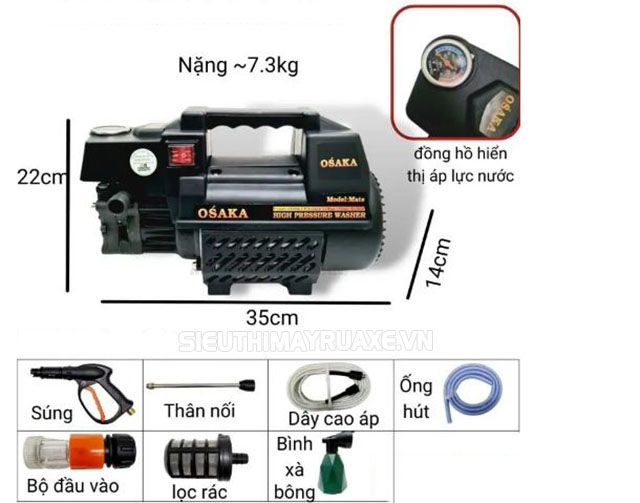 máy rửa xe osaka 2400w nhật bản