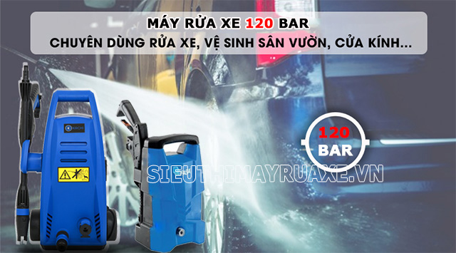 Máy xịt rửa xe 120bar được rất nhiều người ưa chuộng sử dụng
