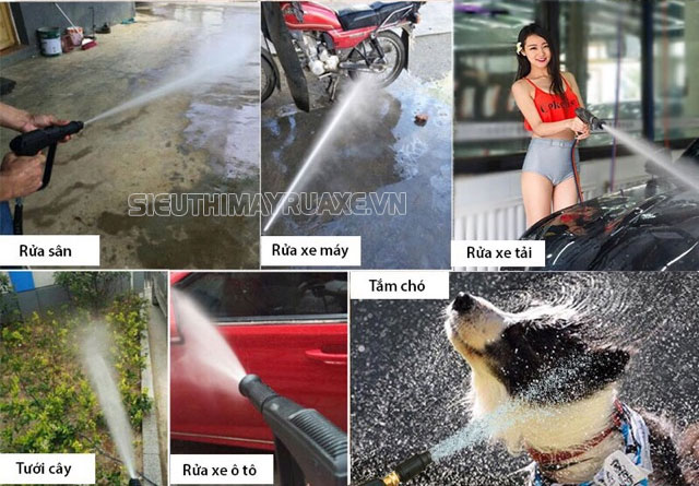 Máy xịt rửa xe 1Hp có tính ứng dụng cao