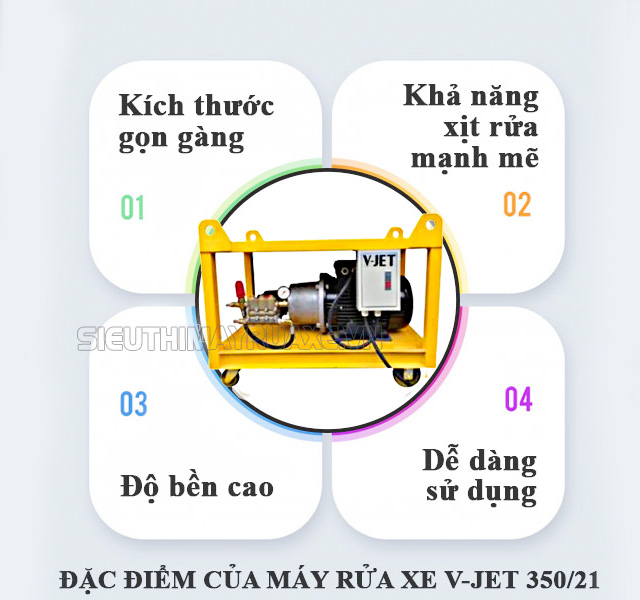 Ưu điểm của máy rửa xe V-JET 350/21