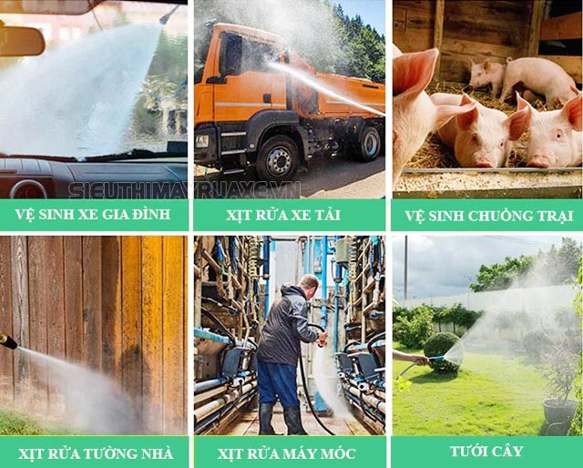 Máy xịt rửa xe mini đáp ứng linh hoạt nhu cầu sử dụng của người dùng