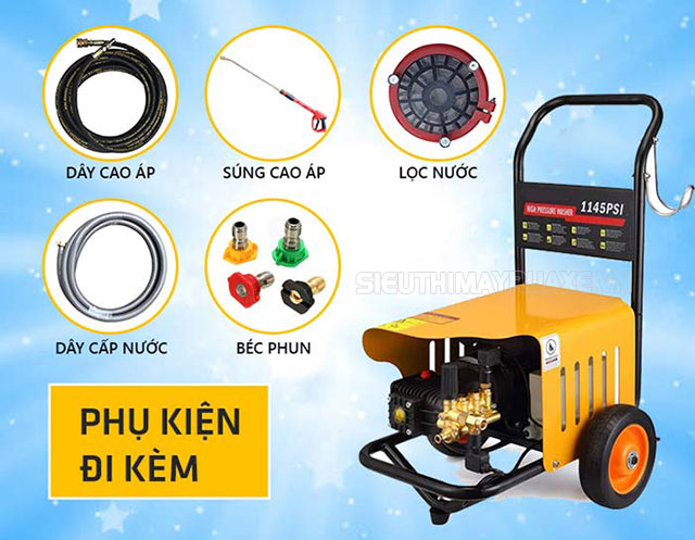 phụ kiện máy rửa xe ô tô cao áp Palada 1145PSI