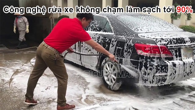 rửa xe không chạm có sạch không