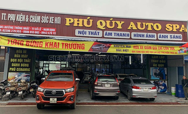 Các tiệm rửa xe Nam Định “mọc” lên ngày càng nhiều