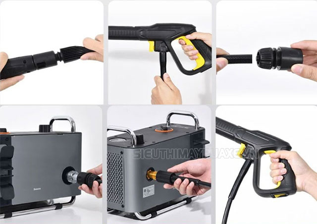 Hướng dẫn lắp đặt, sử dụng máy rửa xe Baseus đúng cách