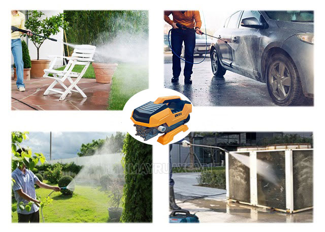 sử dụng máy rửa xe ingco