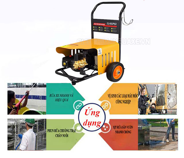 sử dụng máy rửa xe ô tô cao áp Palada 1145PSI