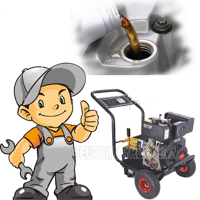 thay dầu máy rửa xe Palada KD178F-9.0HP
