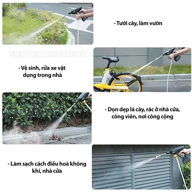 ứng dụng máy rửa xe 100bar