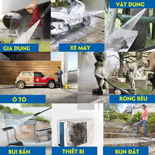 ứng dụng máy rửa xe jzd3