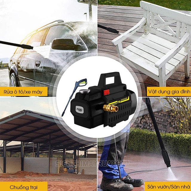 ứng dụng máy rửa xe fuki