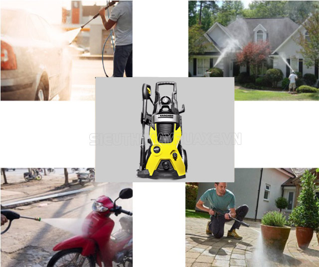 ứng dụng máy rửa xe karcher k5