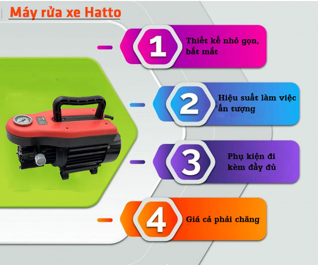 ưu điểm máy rửa xe hatto