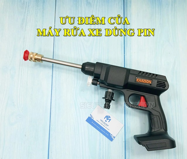 ưu điểm máy rửa xe pin