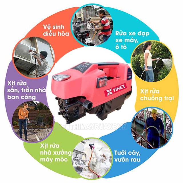 ưu điểm máy rửa xe vinex