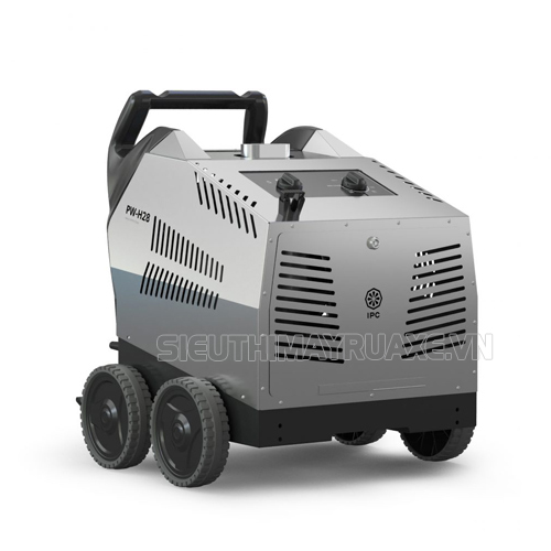 Máy rửa xe nước nóng chuyên dụng IPC PW-H28/4 D1713P T (4 bánh, vỏ inox)